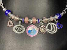 Load image into Gallery viewer, J &amp; J silver toned charm bracelet
