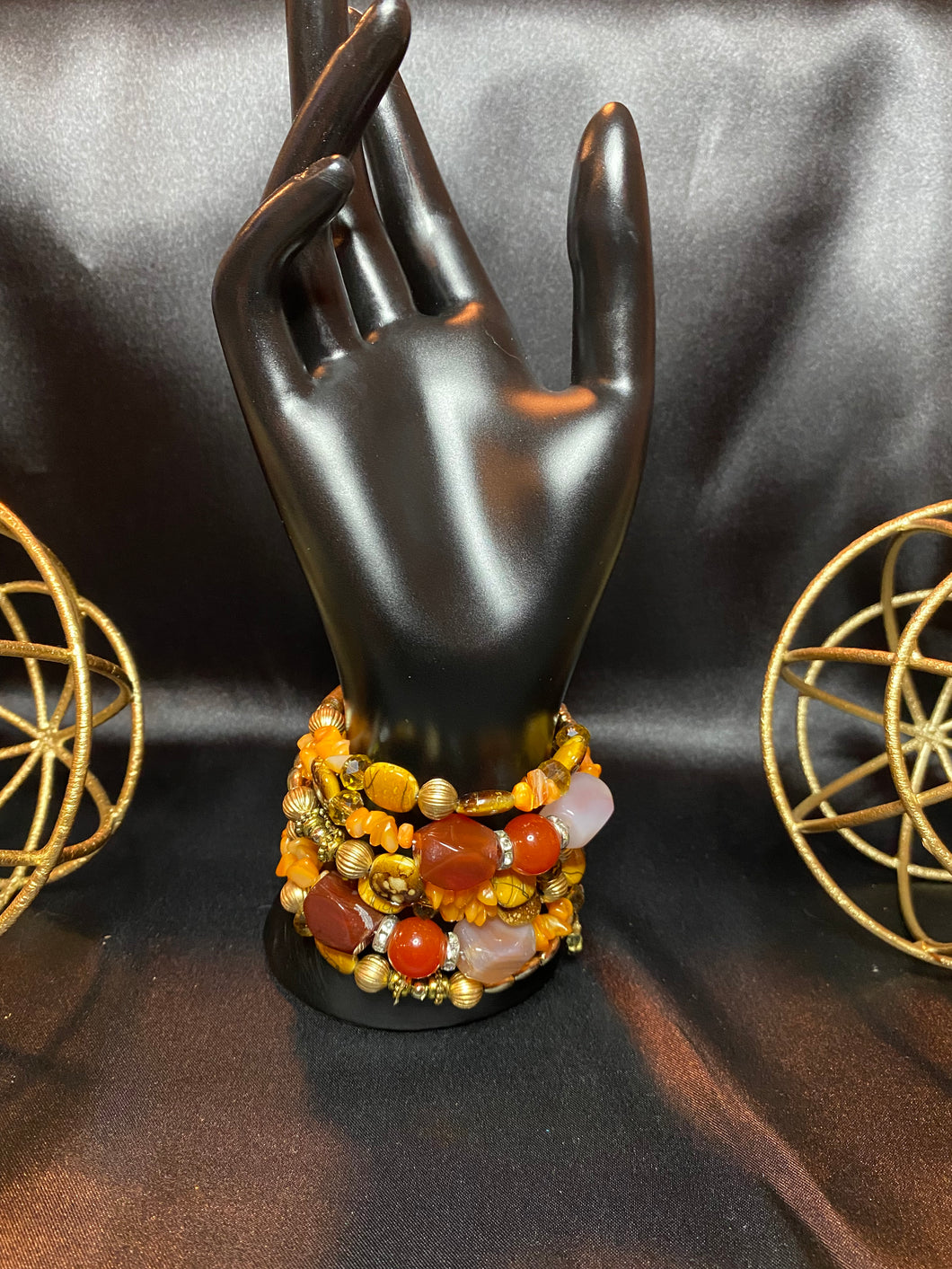 Orange/Yellow Stone - Two wrap set