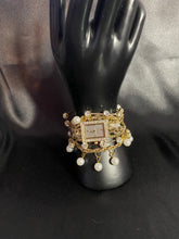 Load image into Gallery viewer, Gold tone and pearl watch
