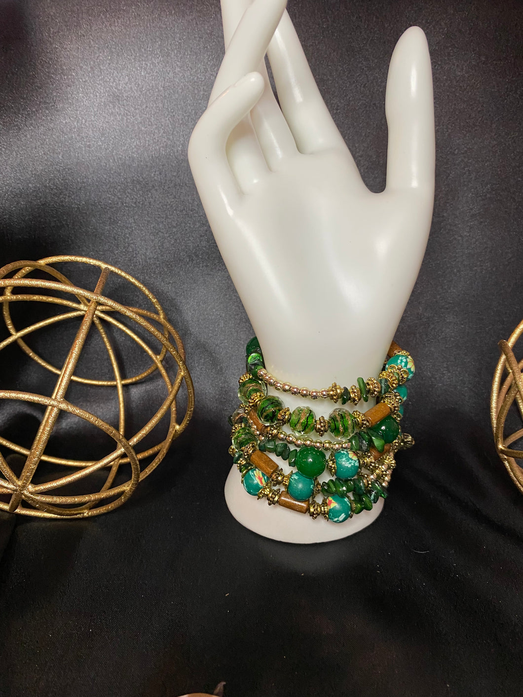 Green Stone - Two wrap set