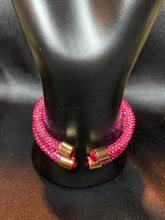 Load image into Gallery viewer, Pink Rhinestone Wrap Bangles

