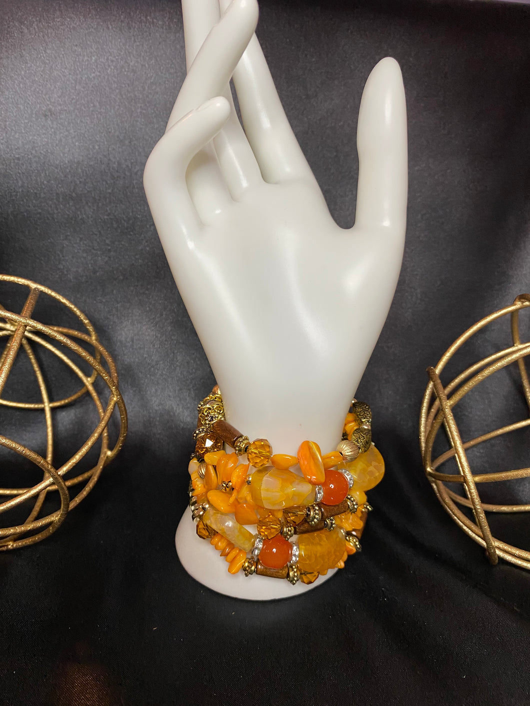 Orange Stone- Two wrap set