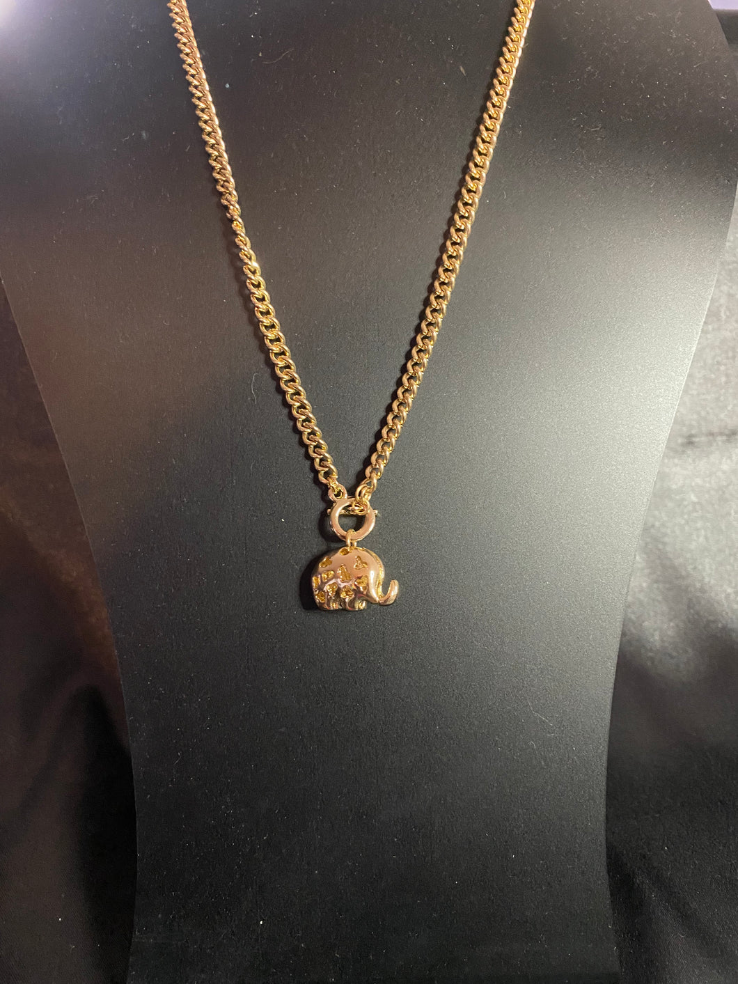 Gold baby elephant