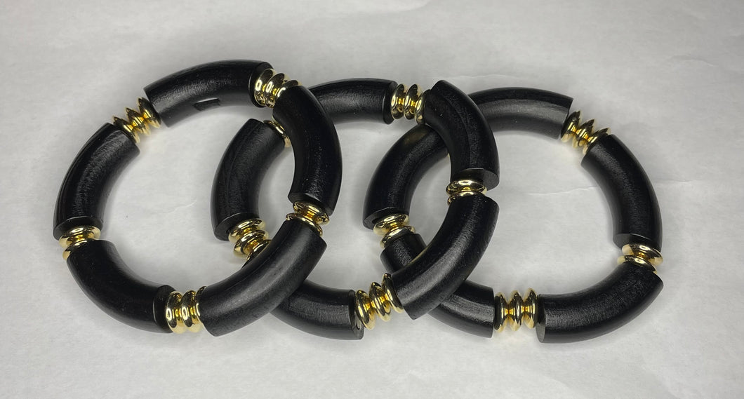 Black acrylic bracelets