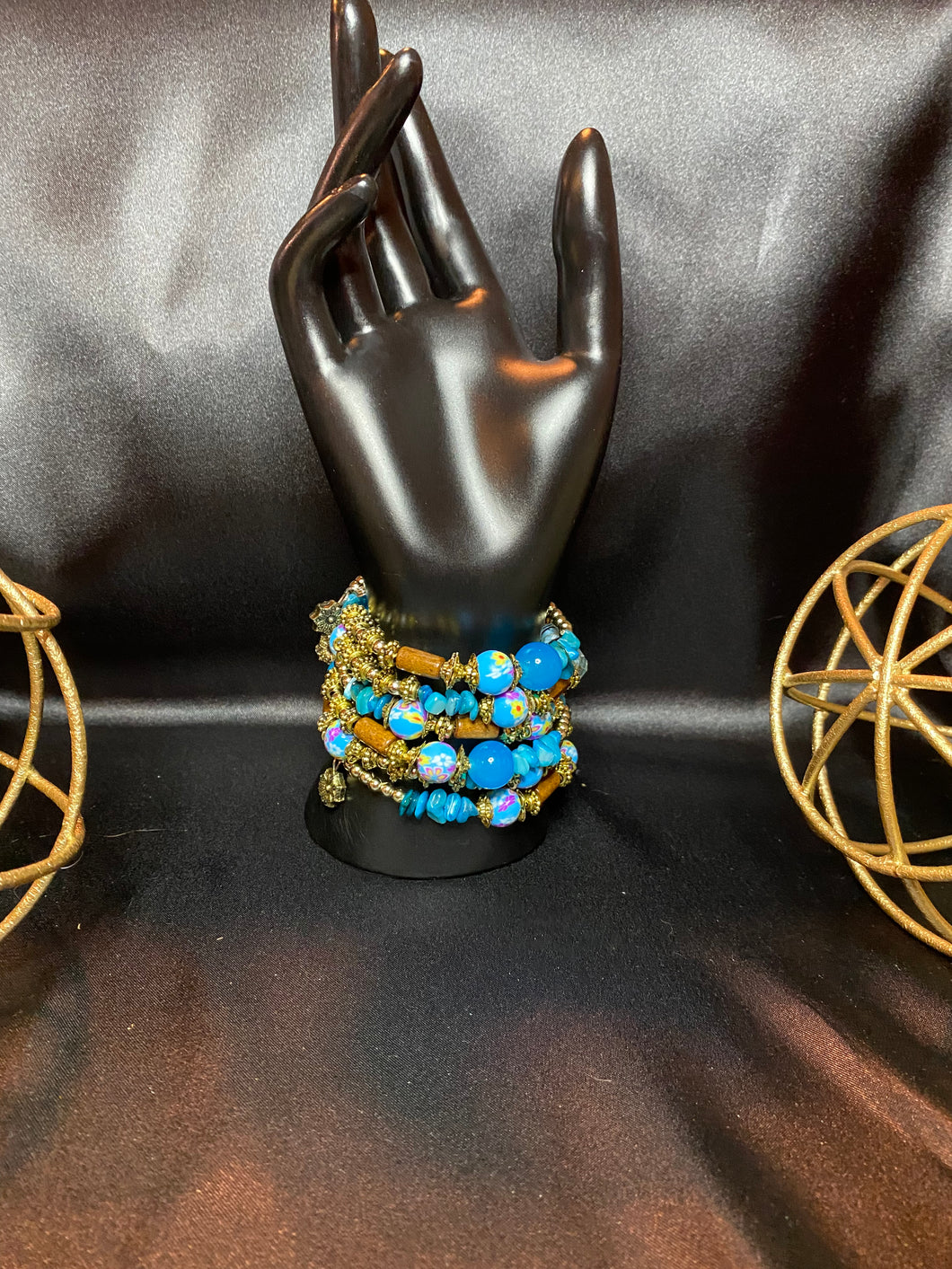 Floral/Blue - Two wrap set