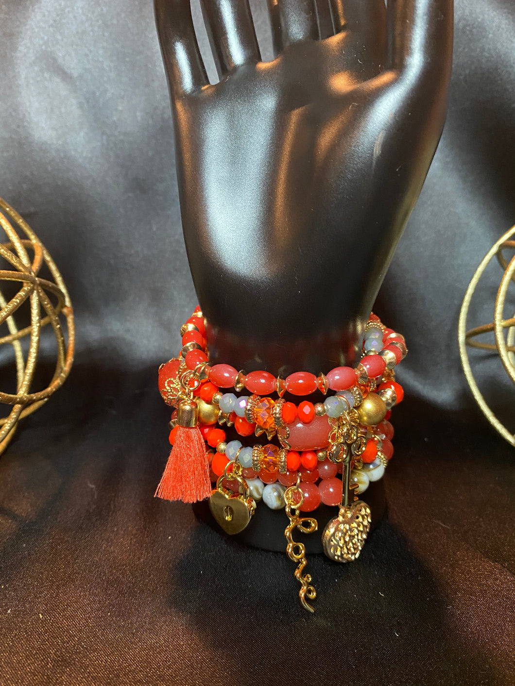 Coral love bracelets