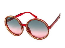 Load image into Gallery viewer, Red round stone sunglasses

